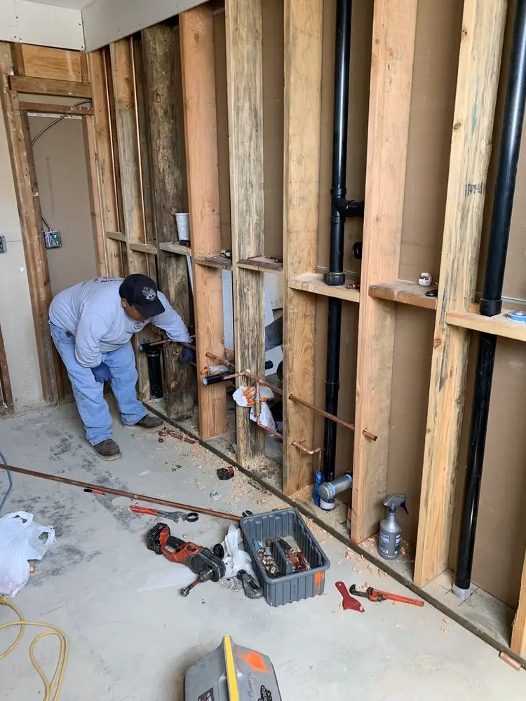 Commercial rough-in plumbing for Gas Line Repair in Woodlands